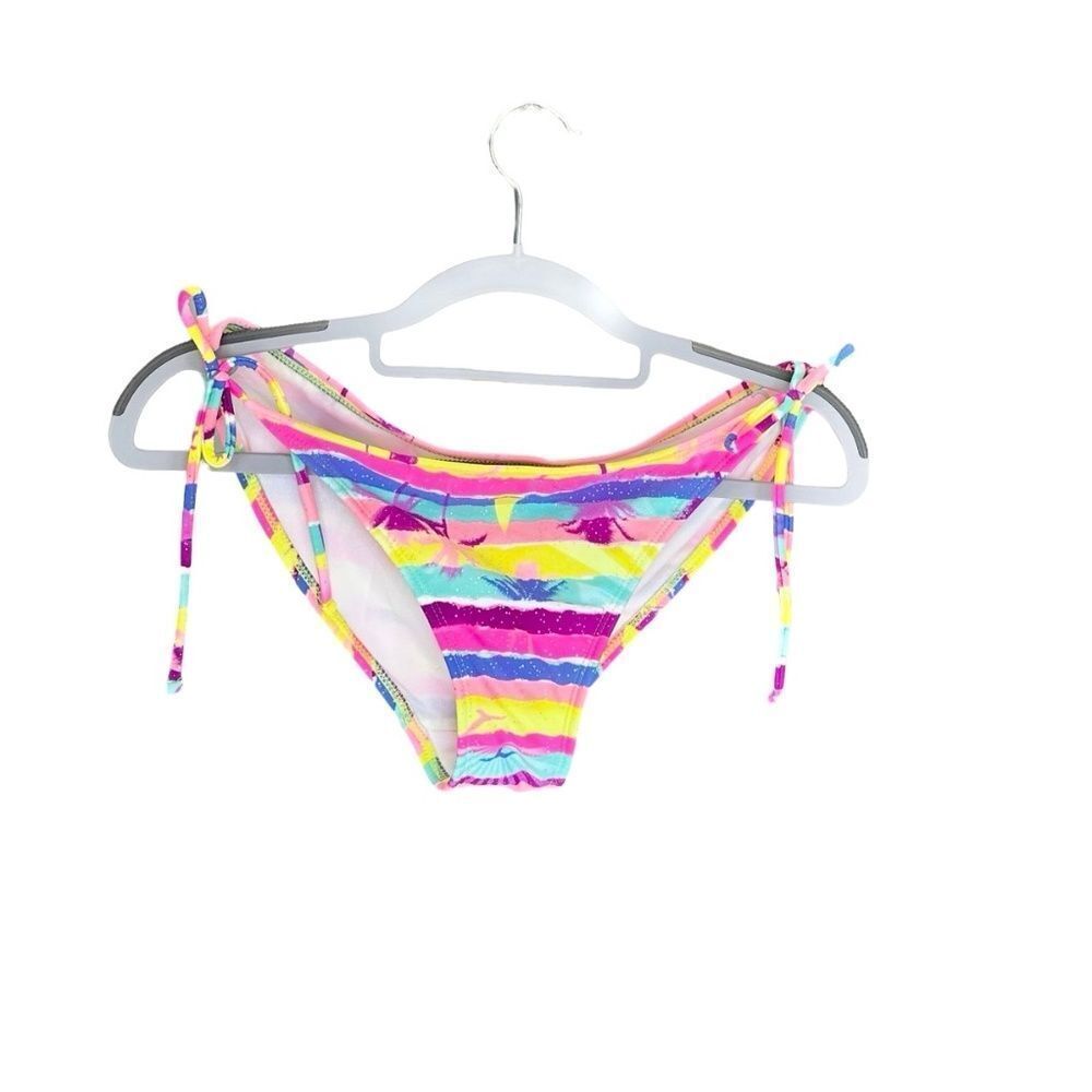 OP String Bikini Bottoms Tropical Bright Neon Large